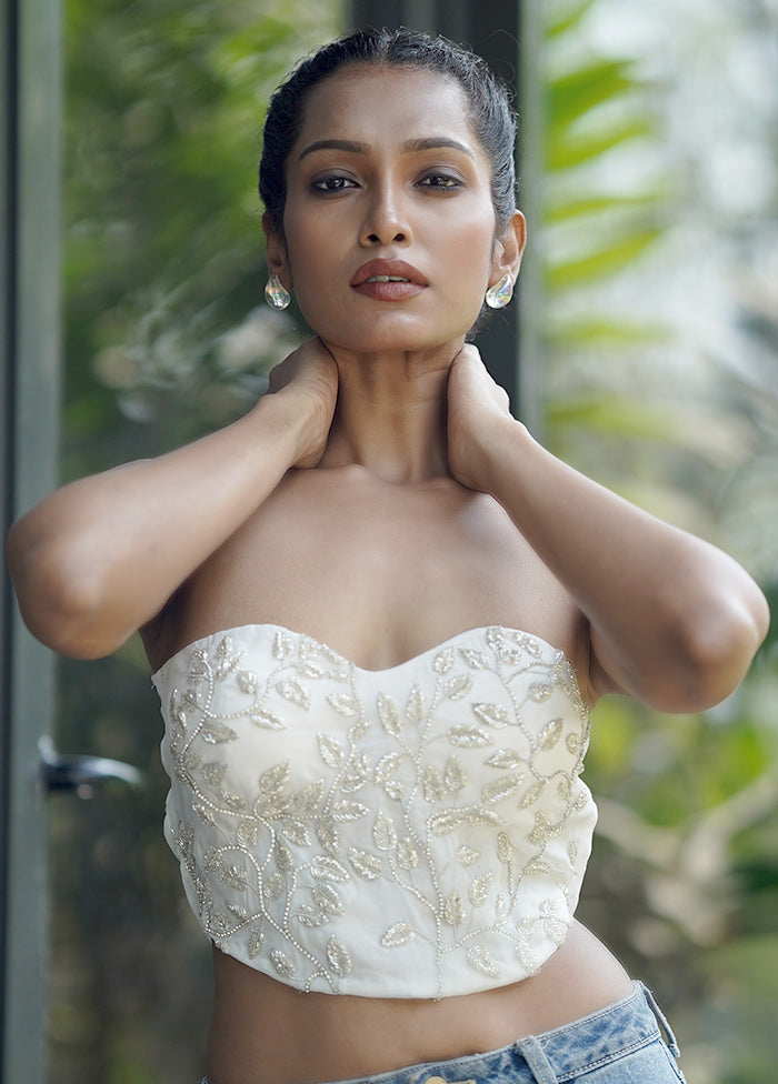 White Organza Designer Blouse