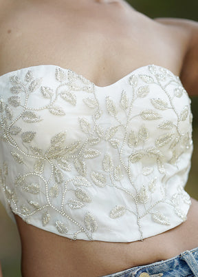 White Organza Designer Blouse