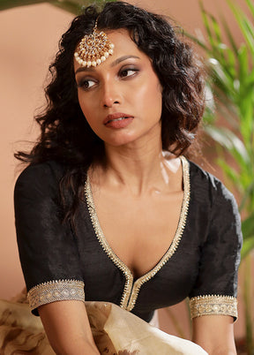Black Silk Designer Blouse