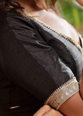 Black Silk Designer Blouse