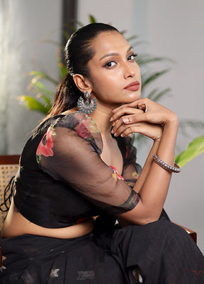 Black Organza Designer Blouse