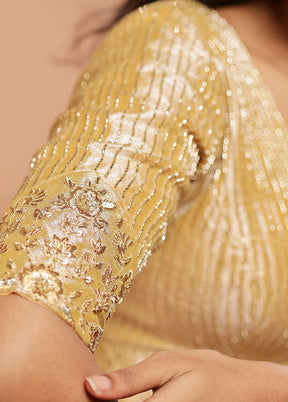 Gold Tissue Designer Blouse