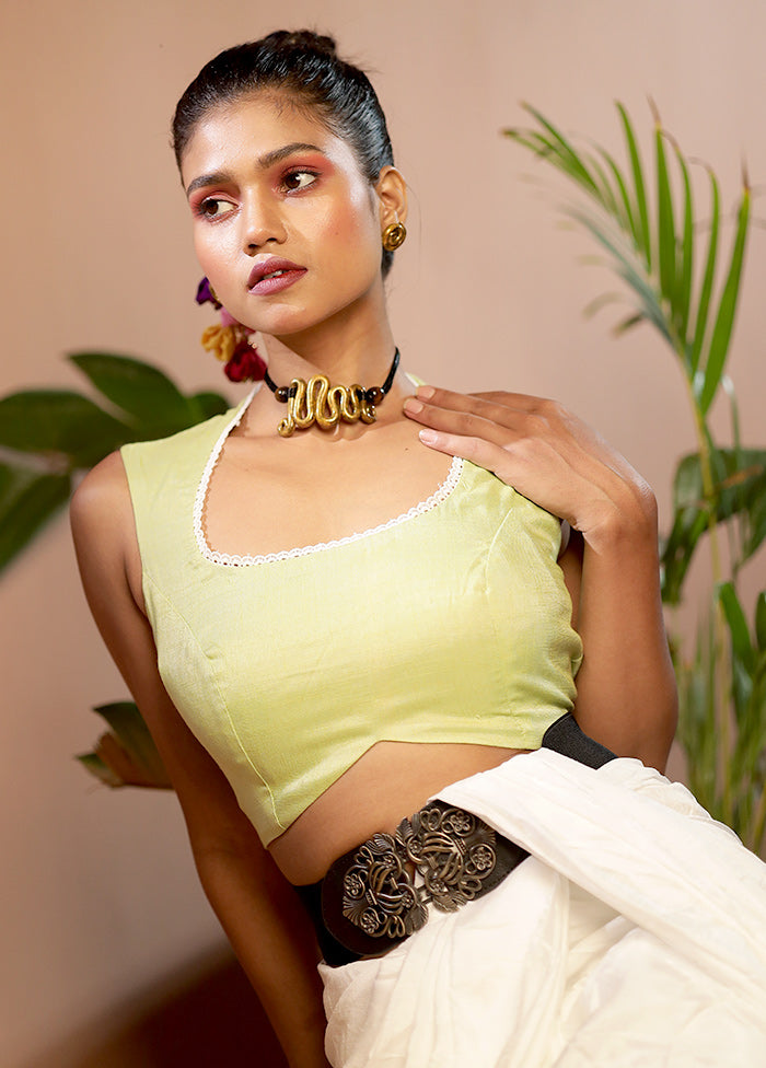 Mint Green Cotton Designer Blouse