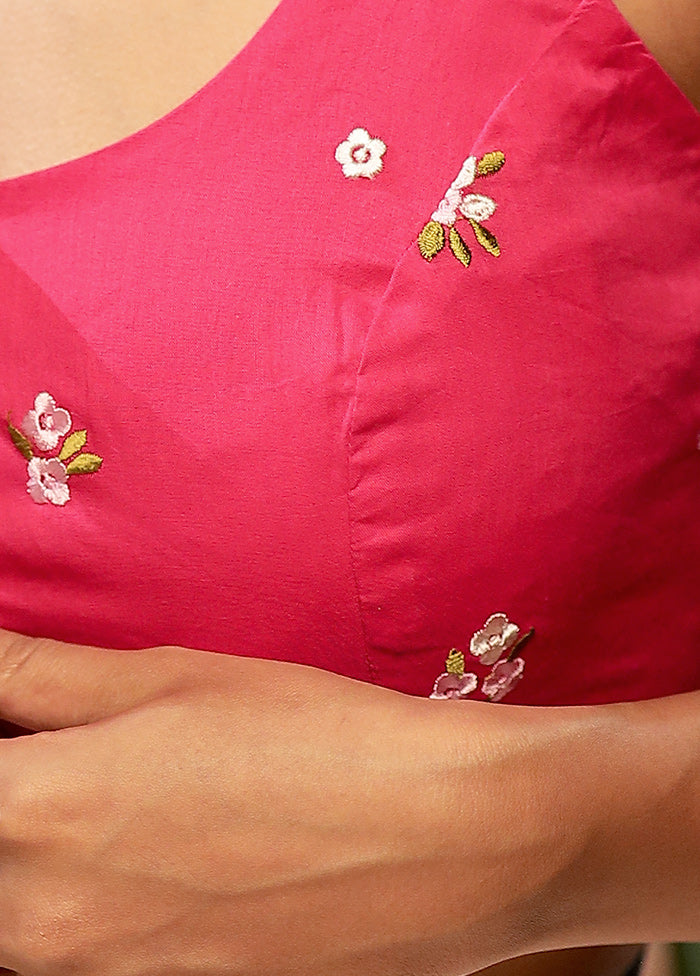 Rani Pink Cotton Designer Blouse