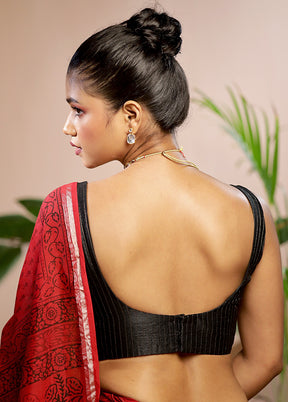 Black Dupion Silk Designer Blouse