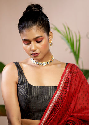 Black Dupion Silk Designer Blouse