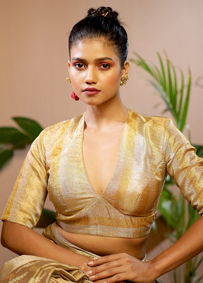 Gold Tissue Designer Blouse