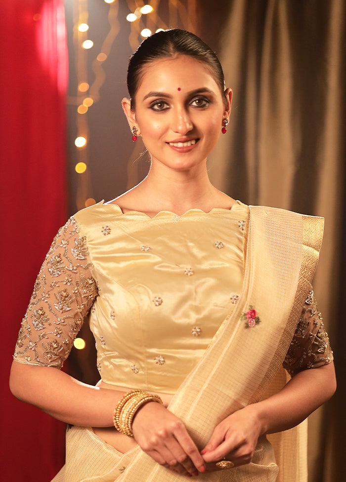 Gold Net Designer Blouse