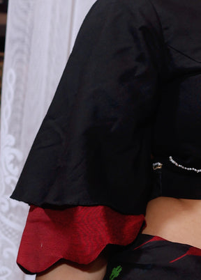 Black  Sweetheart Neck Designer Blouse