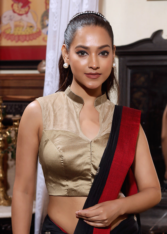 Bronze Collar Neck Designer Blouse