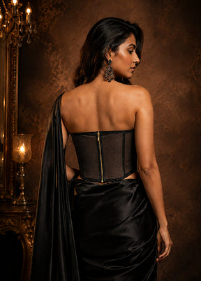 Black Designer Neck Designer Blouse