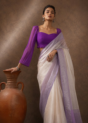 Purple Sweetheart Neck Designer Blouse