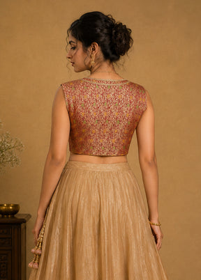 Maroon Designer  Neck Designer Blouse