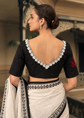 Black Sweetheart Neck Designer Blouse