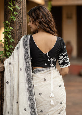 Black V Neck Designer Blouse