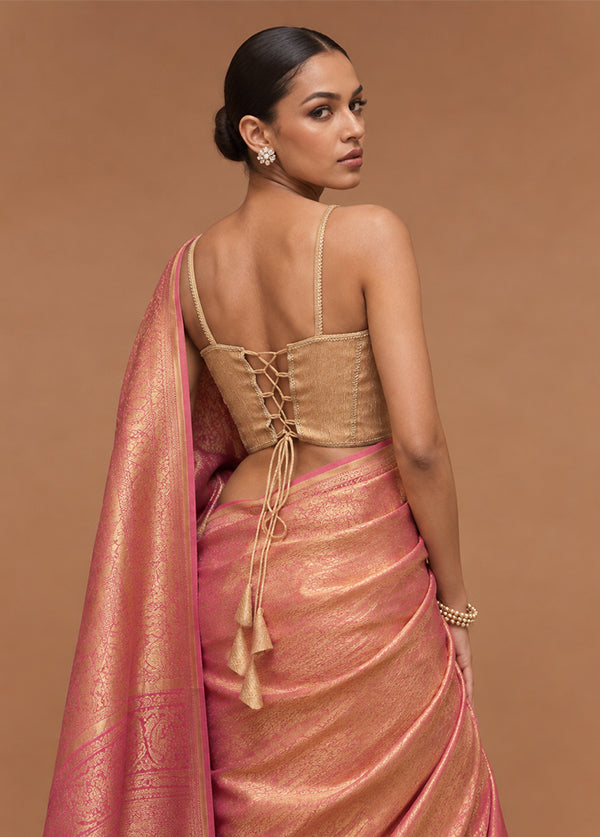 Gold Designer Neck Designer Blouse