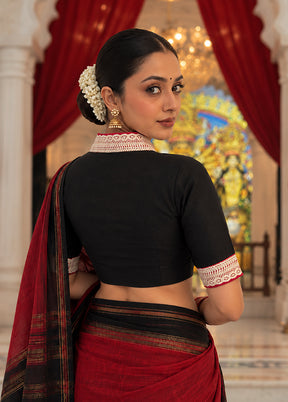 Black Collar Neck Designer Blouse