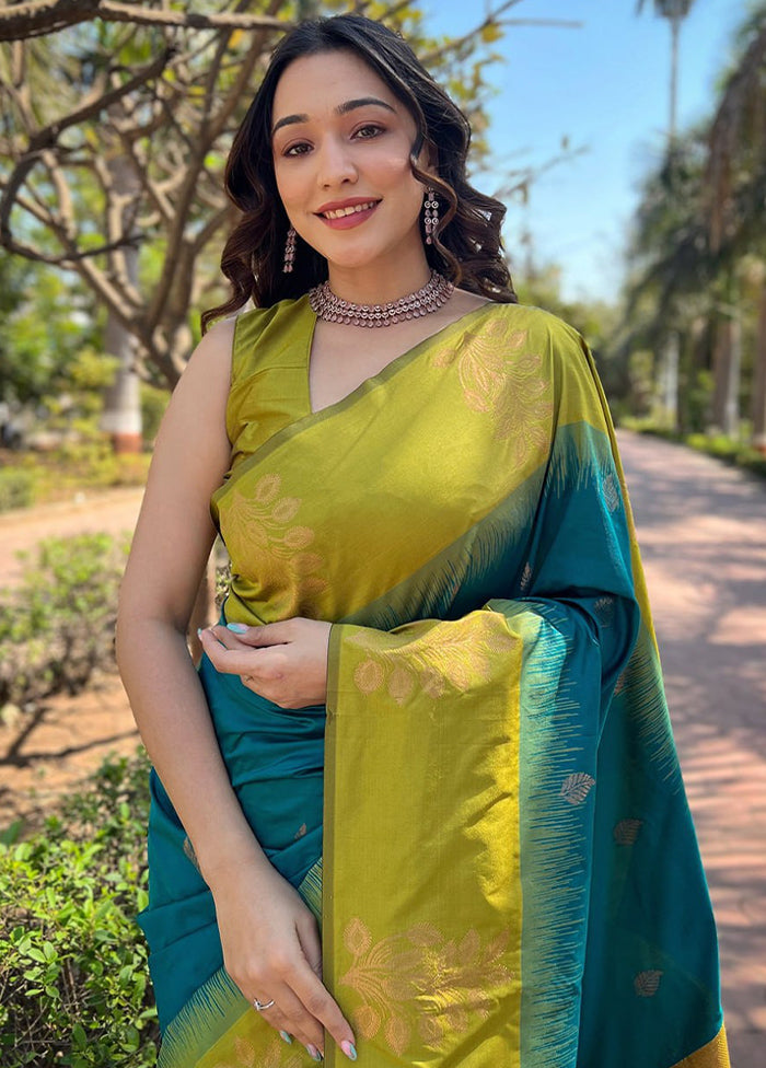 Multicolor Spun Silk Saree With Blouse Piece