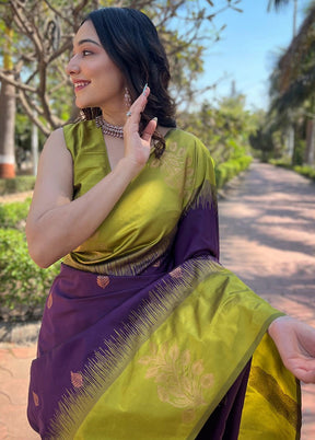 Multicolor Spun Silk Saree With Blouse Piece