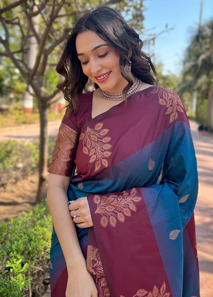 Multicolor Spun Silk Saree With Blouse Piece