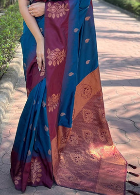 Multicolor Spun Silk Saree With Blouse Piece