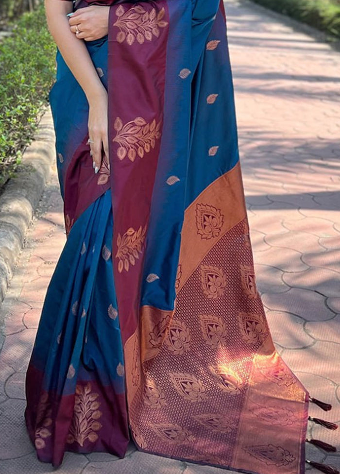 Multicolor Spun Silk Saree With Blouse Piece