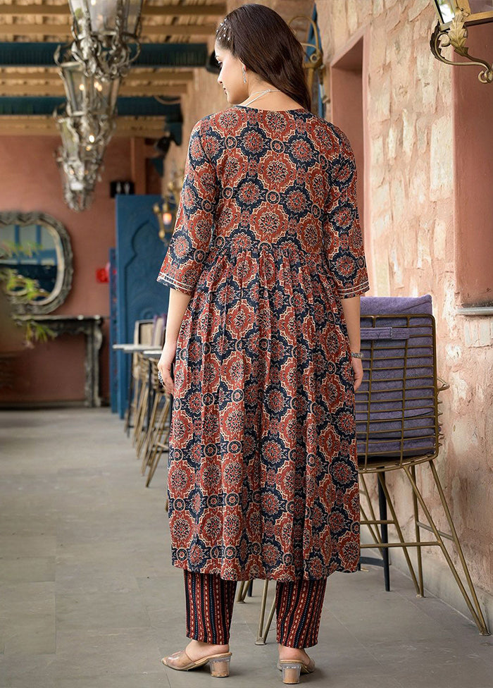 3 Pc Maroon Silk Suit Set