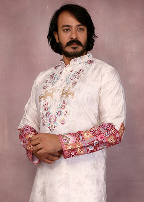 White Cotton Kurta & Pajama Set