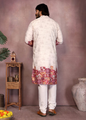 White Cotton Kurta & Pajama Set