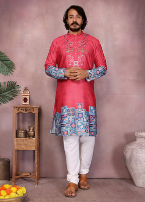 Multicolor Cotton Kurta & Pajama Set