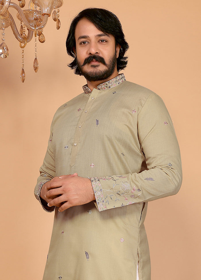 Green Cotton Kurta & Pajama Set