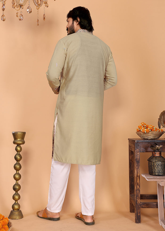 Green Cotton Kurta & Pajama Set