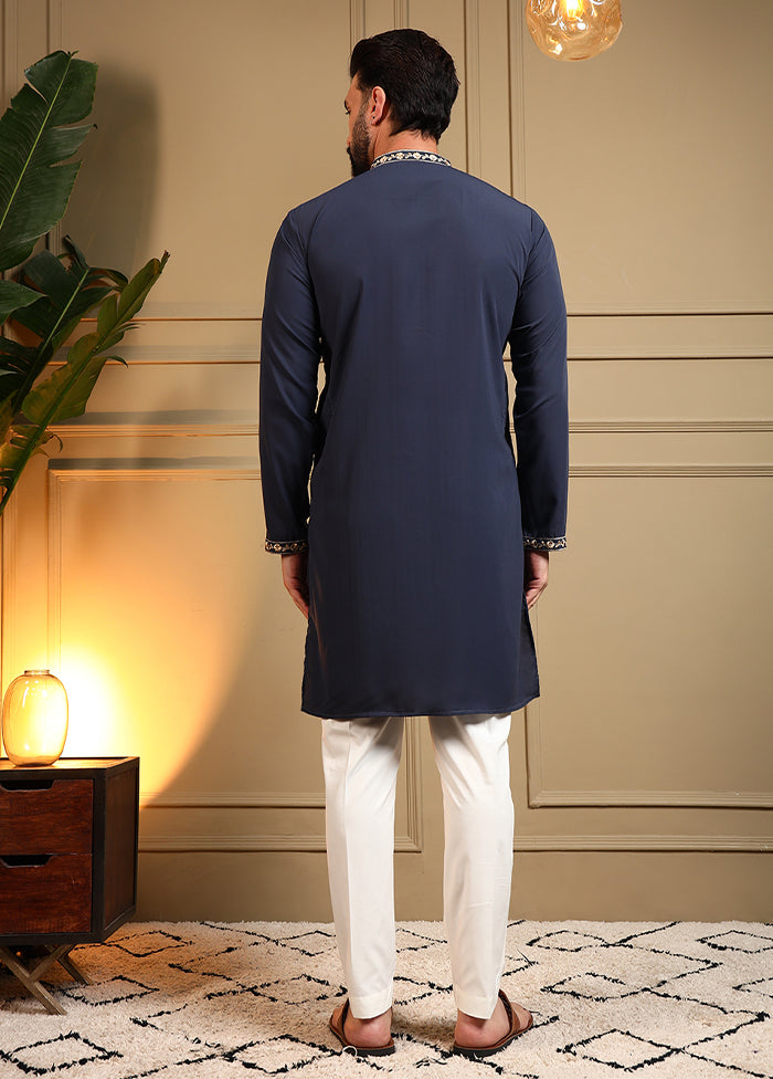 Blue Silk Kurta & Pajama Set