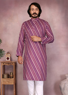 Wine Cotton Kurta & Pajama Set