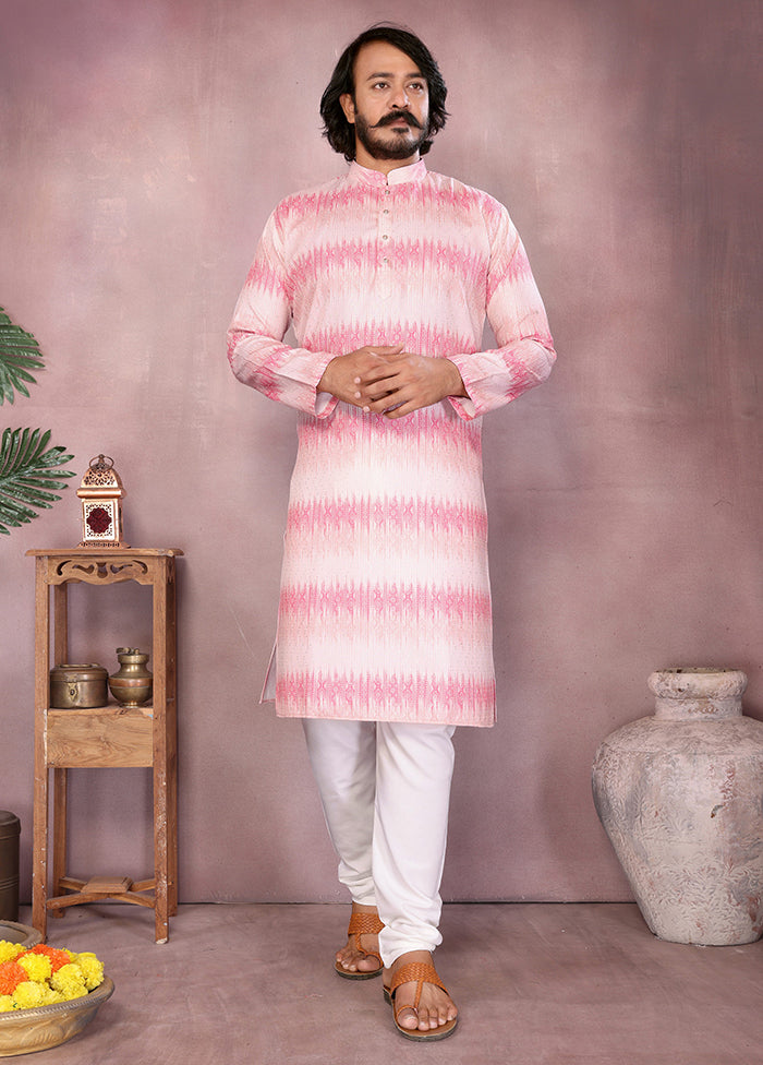 Pink Cotton Kurta & Pajama Set