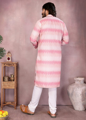Pink Cotton Kurta & Pajama Set