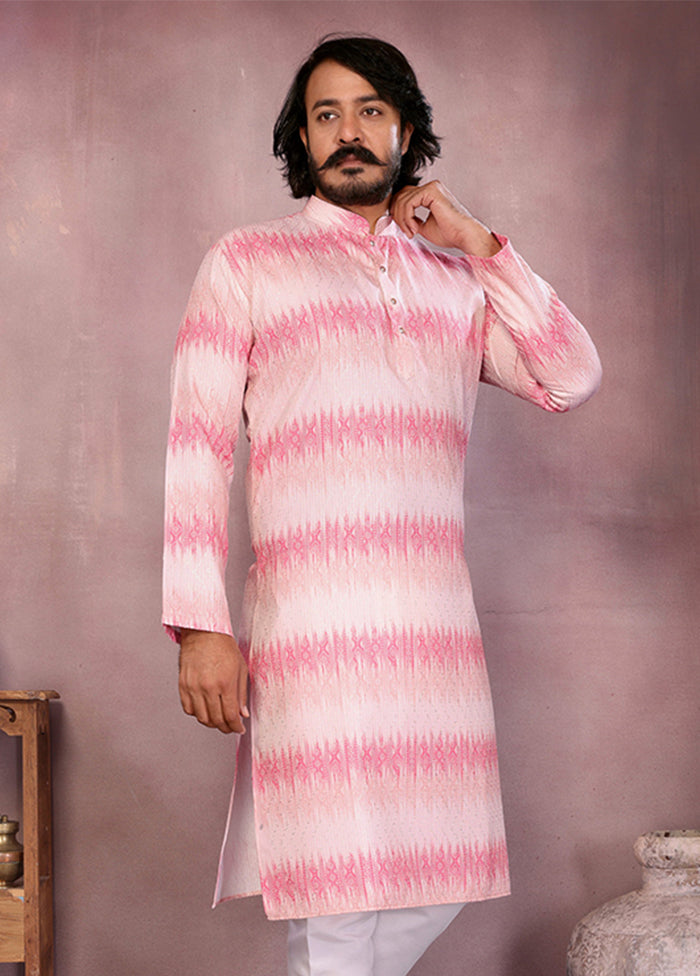 Pink Cotton Kurta & Pajama Set