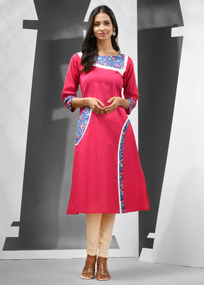 Pink Readymade Cotton Kurti - Indian Silk House Agencies