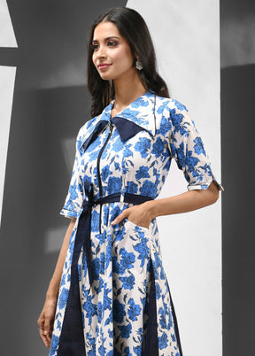 White Readymade Cotton Indian Dress - Indian Silk House Agencies