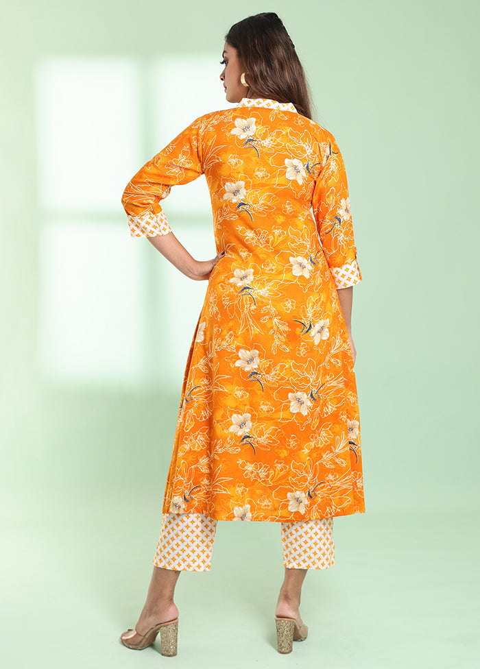 2 Pc Yellow Readymade Rayon Kurti Set - Indian Silk House Agencies