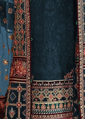 3 Pc Rama Semi Stitched Georgette Suit Set VDKSH11502250 - Indian Silk House Agencies