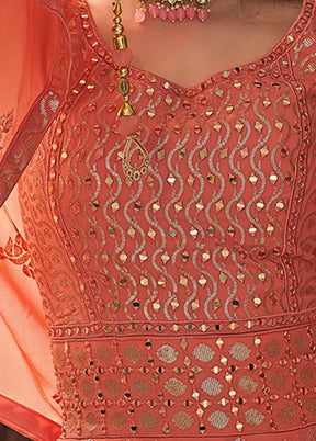 2 Pc Coral Readymade Pure Georgette Gown VDKSH16062085 - Indian Silk House Agencies