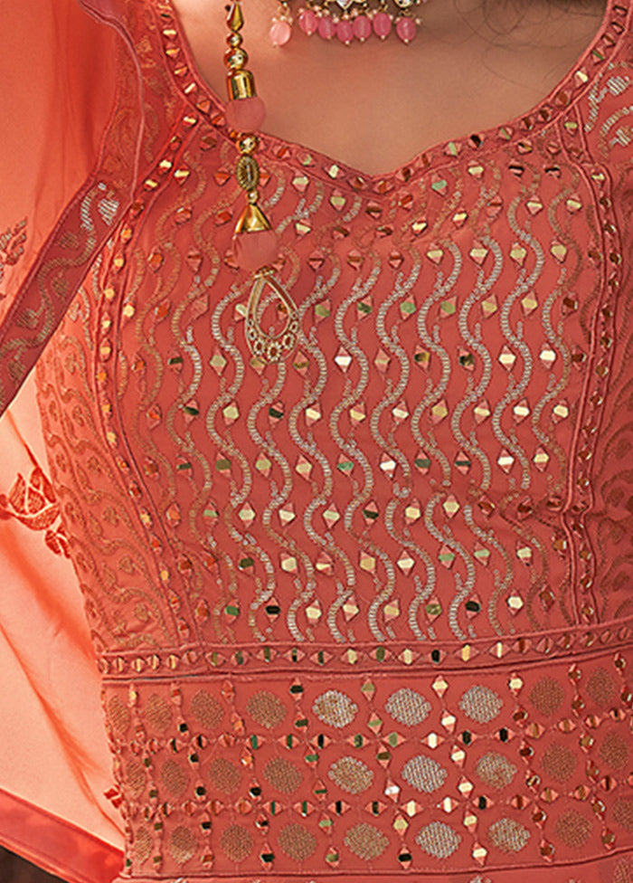 2 Pc Coral Readymade Pure Georgette Gown VDKSH16062085 - Indian Silk House Agencies
