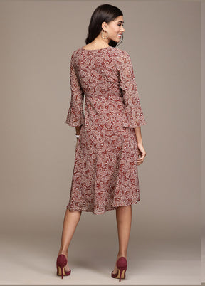 Maroon Readymade Georgette Indian Dress VDKSH16062068 - Indian Silk House Agencies