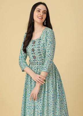 Blue Readymade Rayon Kurti VDKSH11072046 - Indian Silk House Agencies