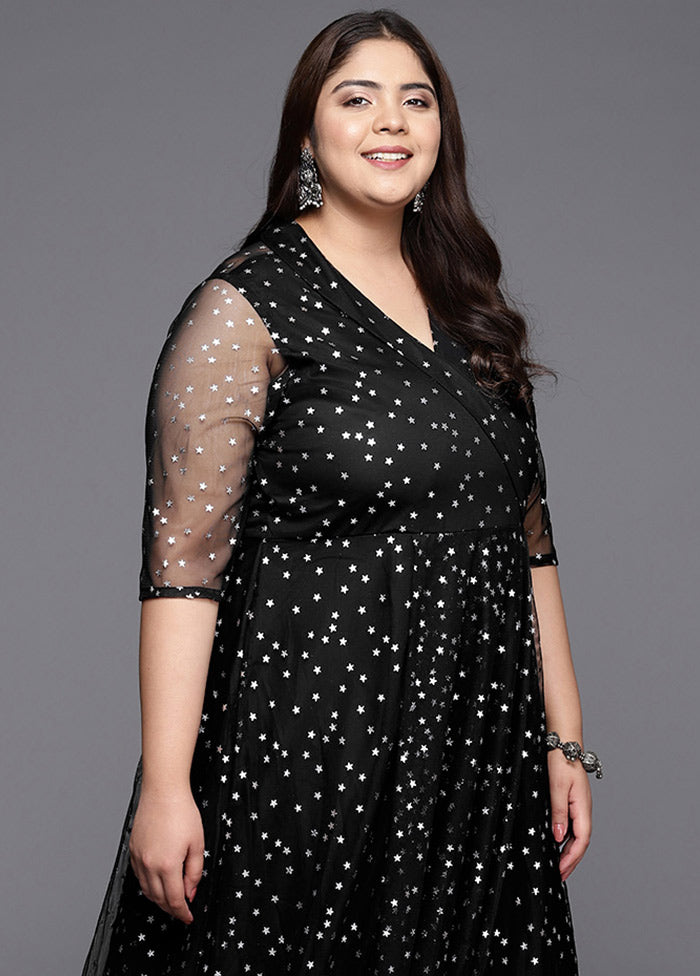 Black Net Indian Dress VDKSH01082060 - Indian Silk House Agencies