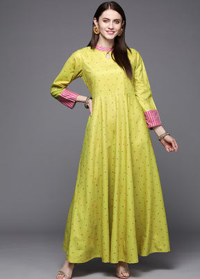 Yellow Readymade Velvet Kurti - Indian Silk House Agencies