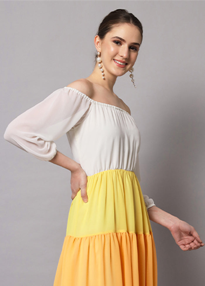 Multicolor Readymade Georgette Indian Dress - Indian Silk House Agencies