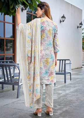 3 Pc Multicolor Readymade Cotton Suit Set