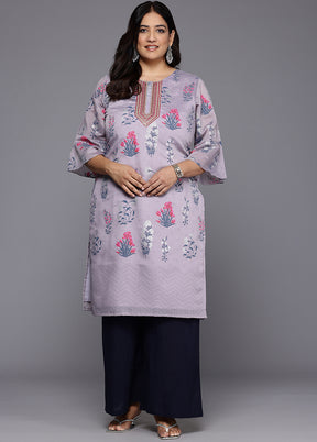 Lavender Readymade Chanderi Kurti